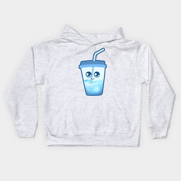 Cute Coffee Cup Kids Hoodie by BrightLightArts